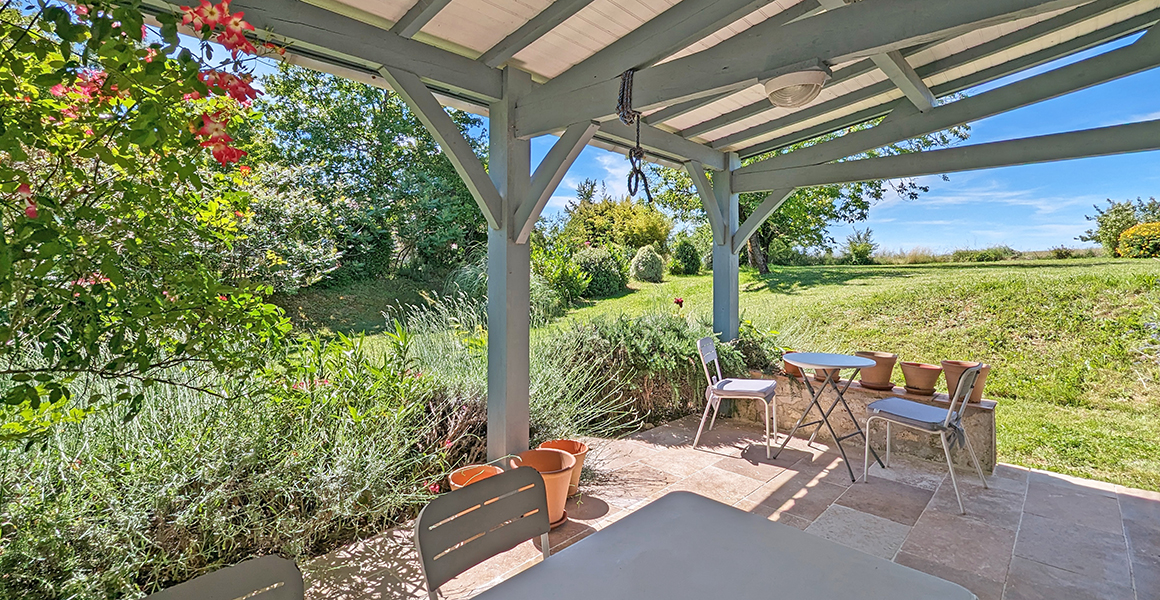 The covered terrace